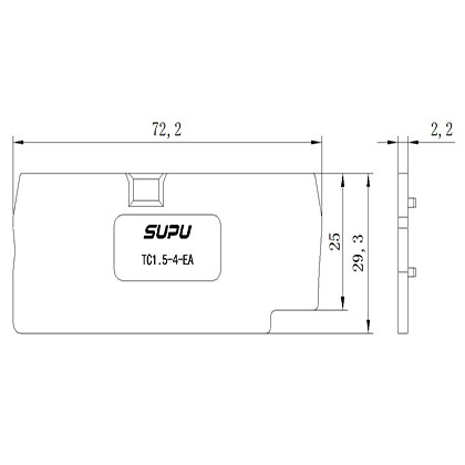 TC1.5-4-GY-EA   Rail-mounted Terminal Blocks