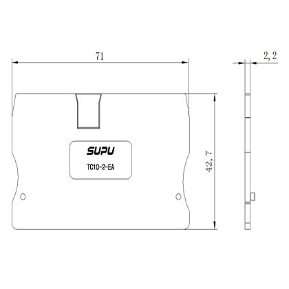 TC10-2-GY-EA   Rail-mounted Terminal Blocks
