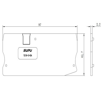 TC10-3-GY-EA   Rail-mounted Terminal Blocks