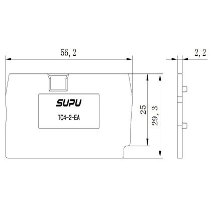 TC4-2-GY-EA   Rail-mounted Terminal Blocks