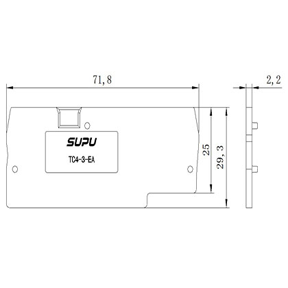 TC4-3-GY-EA   Rail-mounted Terminal Blocks