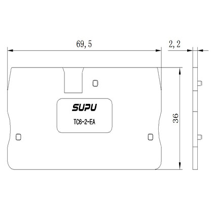 TC6-2-GY-EA   Rail-mounted Terminal Blocks