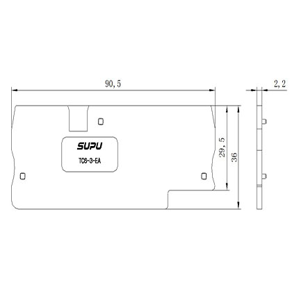 TC6-3-GY-EA   Rail-mounted Terminal Blocks