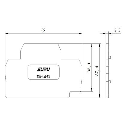 TCD1.5-2-GY-EA   Rail-mounted Terminal Blocks