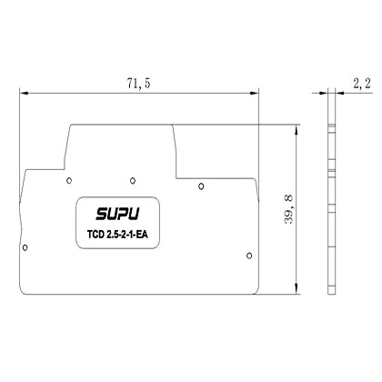TCD2.5-2-1-GY-EA   Rail-mounted Terminal Blocks