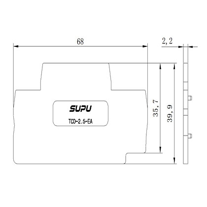 TCD2.5-2-GY-EA   Rail-mounted Terminal Blocks