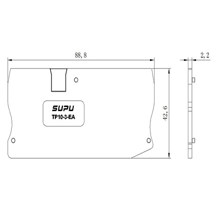 TP10-3-GY-EA   Rail-mounted Terminal Blocks
