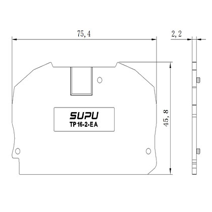 TP16-2-GY-EA   Rail-mounted Terminal Blocks