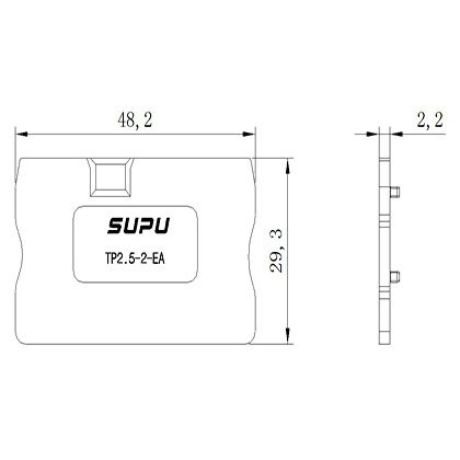 TP2.5-2-GY-EA   Rail-mounted Terminal Blocks