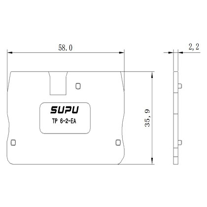 TP6-2-GY-EA   Rail-mounted Terminal Blocks