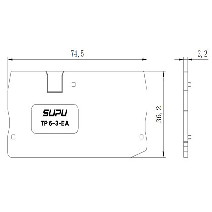 TP6-3-GY-EA   Rail-mounted Terminal Blocks