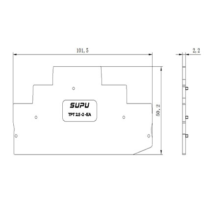 TPT2.5-2-GY-EA   Rail-mounted Terminal Blocks