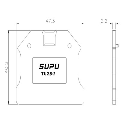 TU2.5-2-GY-EA   Rail-mounted Terminal Blocks